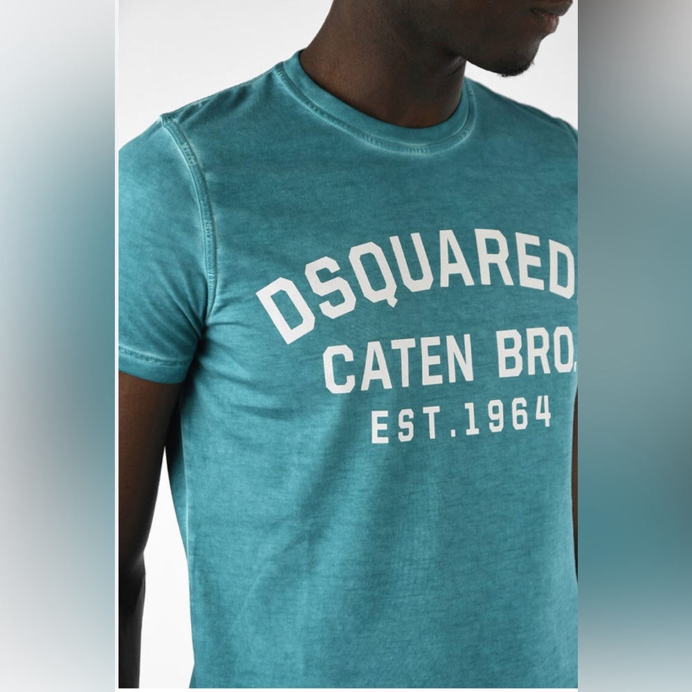 Men’s “DSQUARED2” Tye-Dye Turquoise Tee Shirt XL